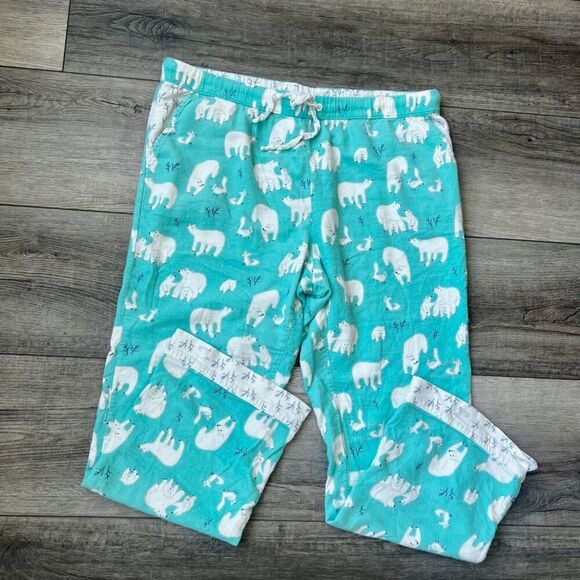 Munki Munki Bamboo Cotton Polar Bear Blue Womens Pajamas Soft Colorful Pattern - Picture 3 of 8
